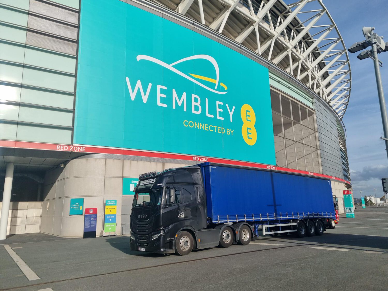 Rogers Transport trailer with event branding
